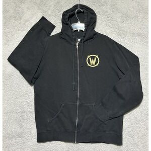Y2K JINX World of Warcraft ‎ Full Zip Sweatshirt Hoodie Black Mens 2XL 2017